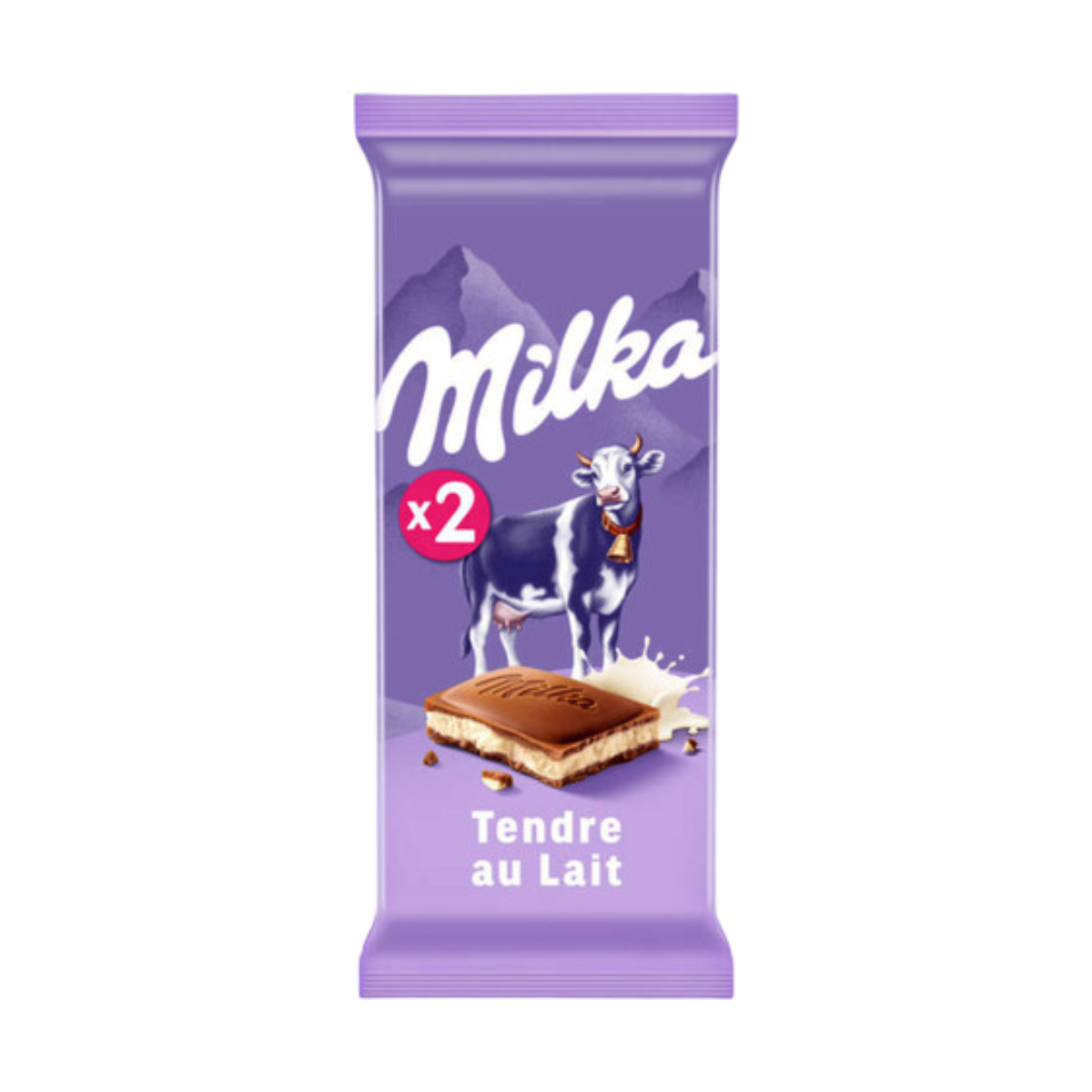 PALETTE MILKA CHOCOLAT TENDRE AU LAIT 2x100G