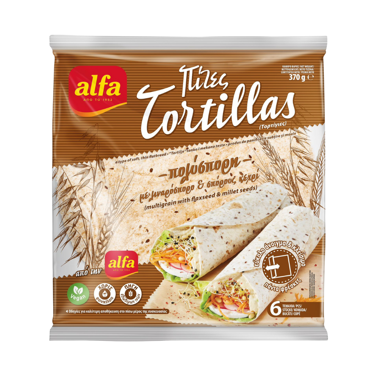 PALETTE ALFA TORTILLA MULTIGRAIN 370G